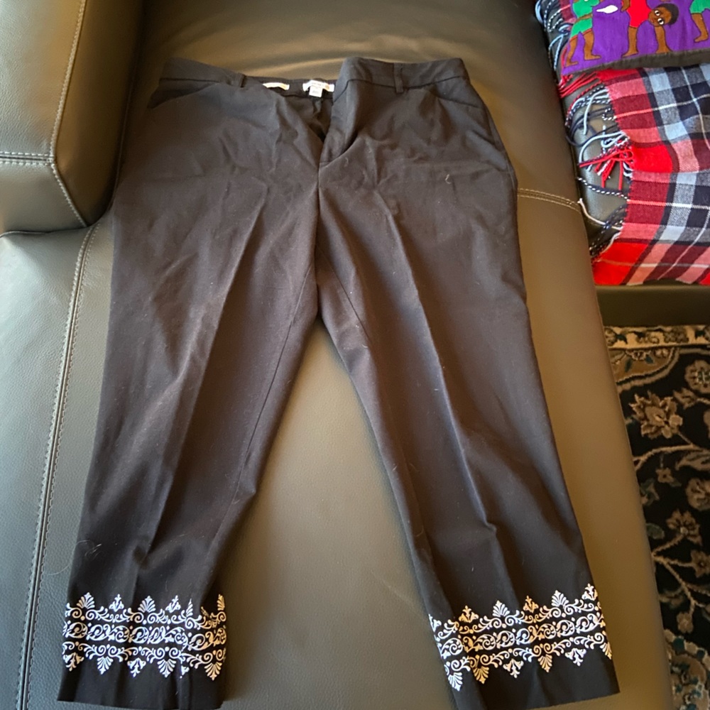 Charter Club Embroidered Capri Pants